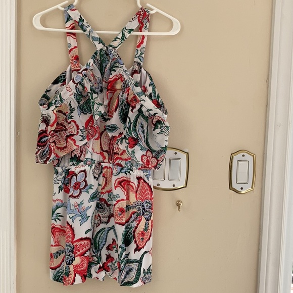 NWT Club Monaco romper floral silk - Picture 7 of 9